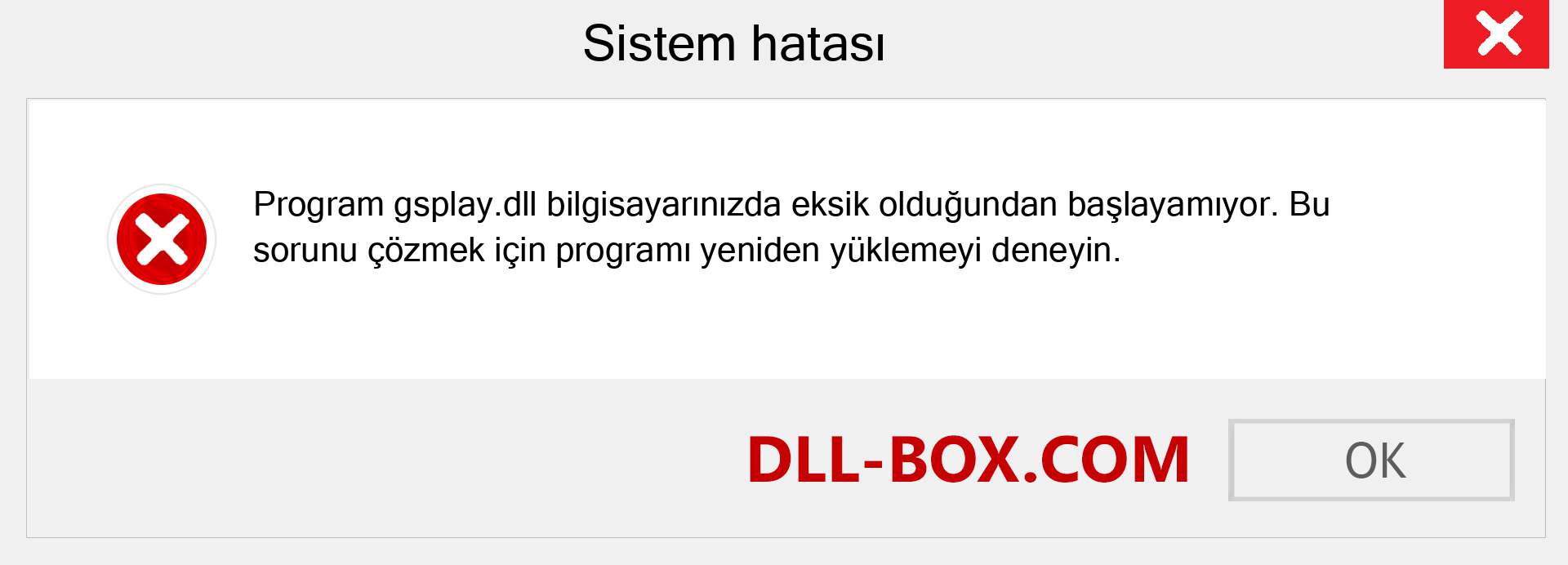 gsplay.dll dosyası eksik mi? Windows 7, 8, 10 için İndirin - Windows'ta gsplay dll Eksik Hatasını Düzeltin, fotoğraflar, resimler